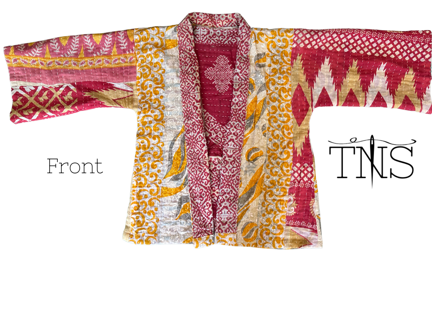 Red & Yellow Kantha Kimono