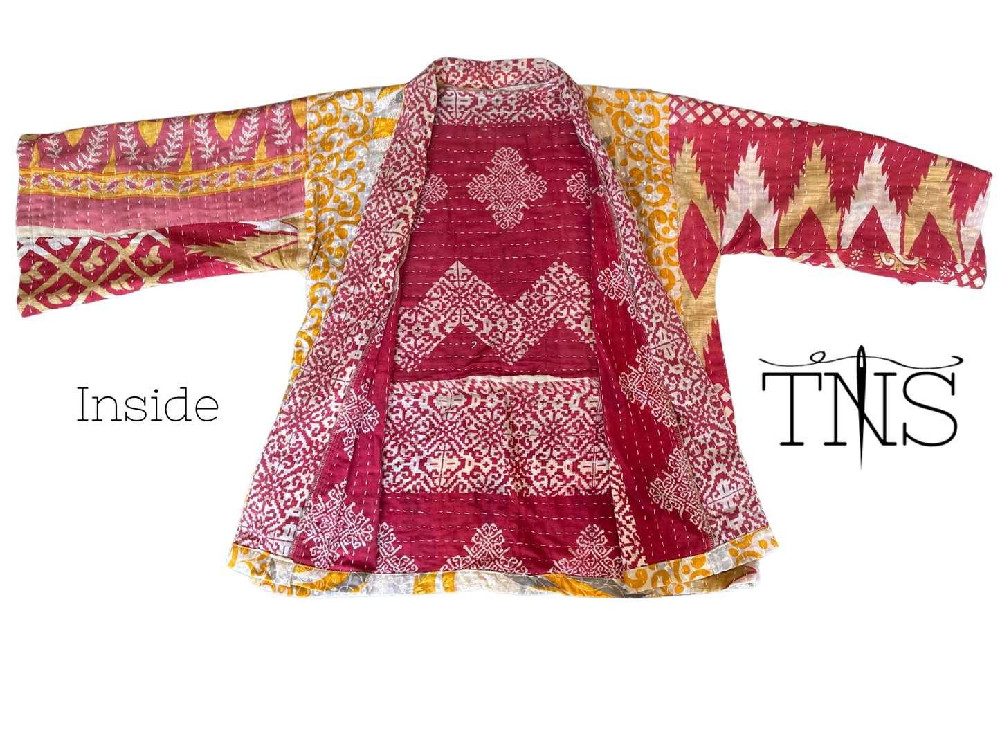 Red & Yellow Kantha Kimono