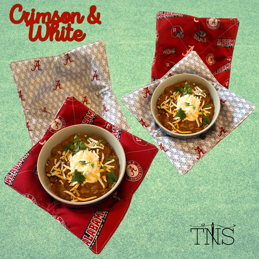 Alabama Roll Tide Bowl Cozies: Crimson & White