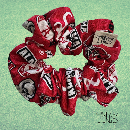 Alabama Roll Tide Scrunchie in Red