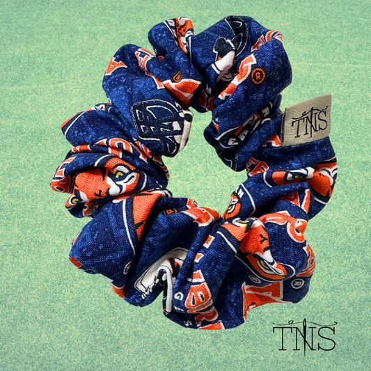 Auburn War Eagle Scrunchie in Blue