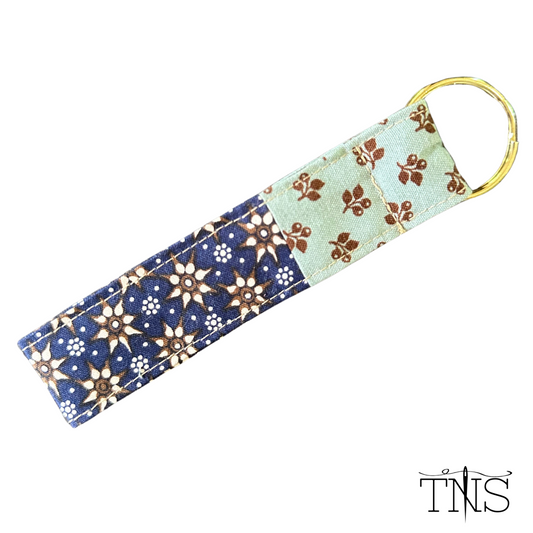 Blue Starburst & Teal Keychain