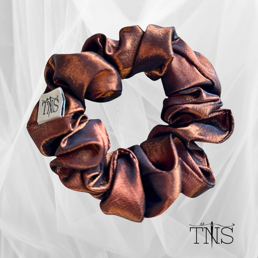 Copper Taffeta Medium Scrunchie