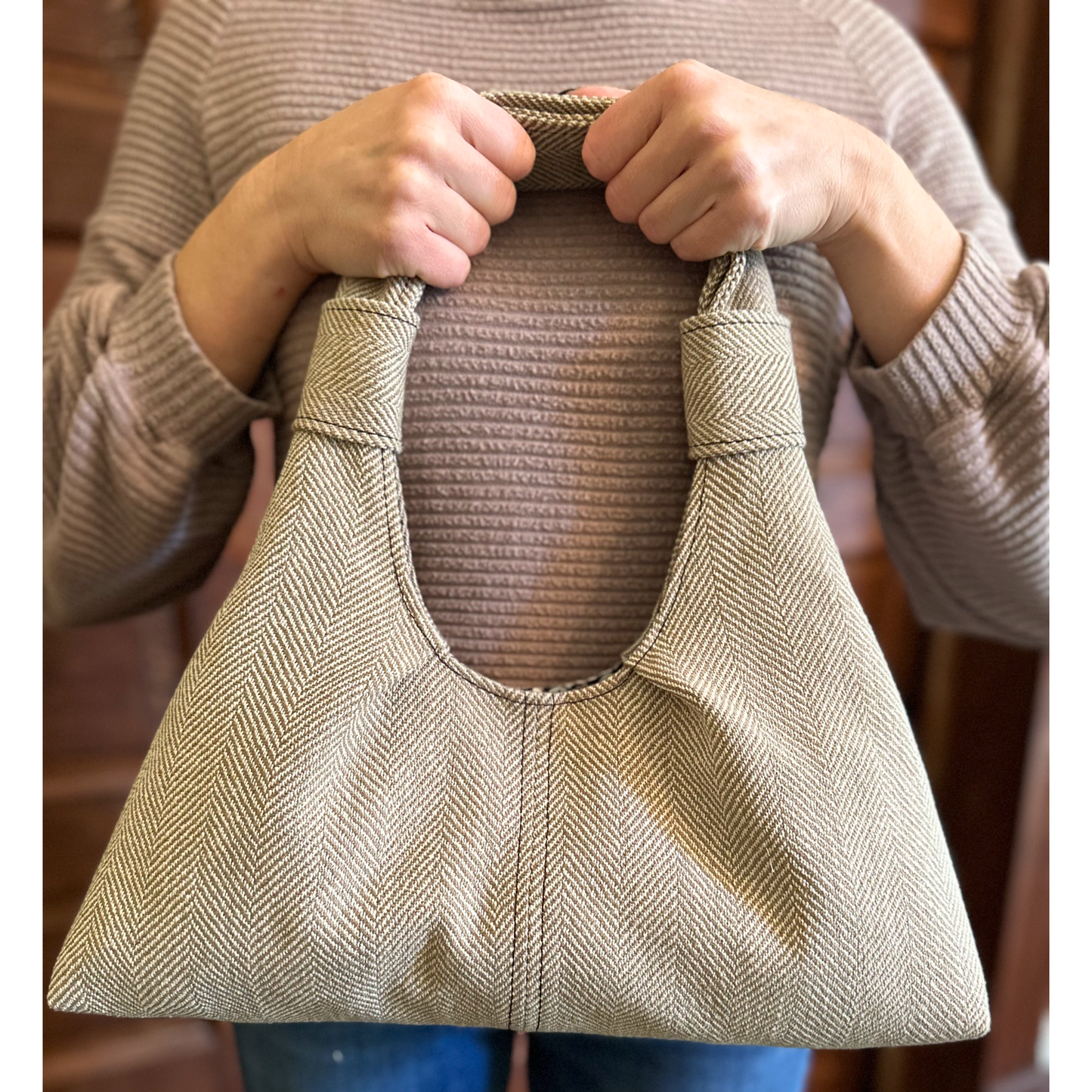The Turkey Bag - Oatmeal Herringbone
