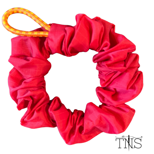 Red Ripstop Bungee Small Scrunchie