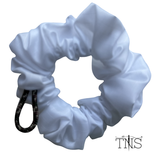 White Ripstop Bungee Small Scrunchie