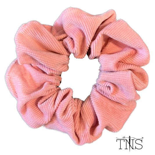 Pink Corduroy Medium Scrunchie