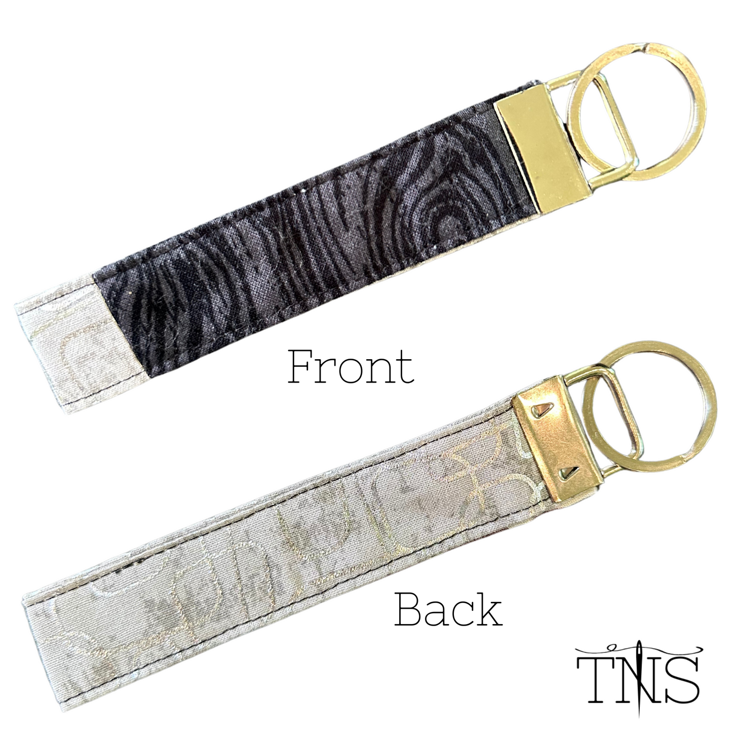 Zebra & Gray Keychain