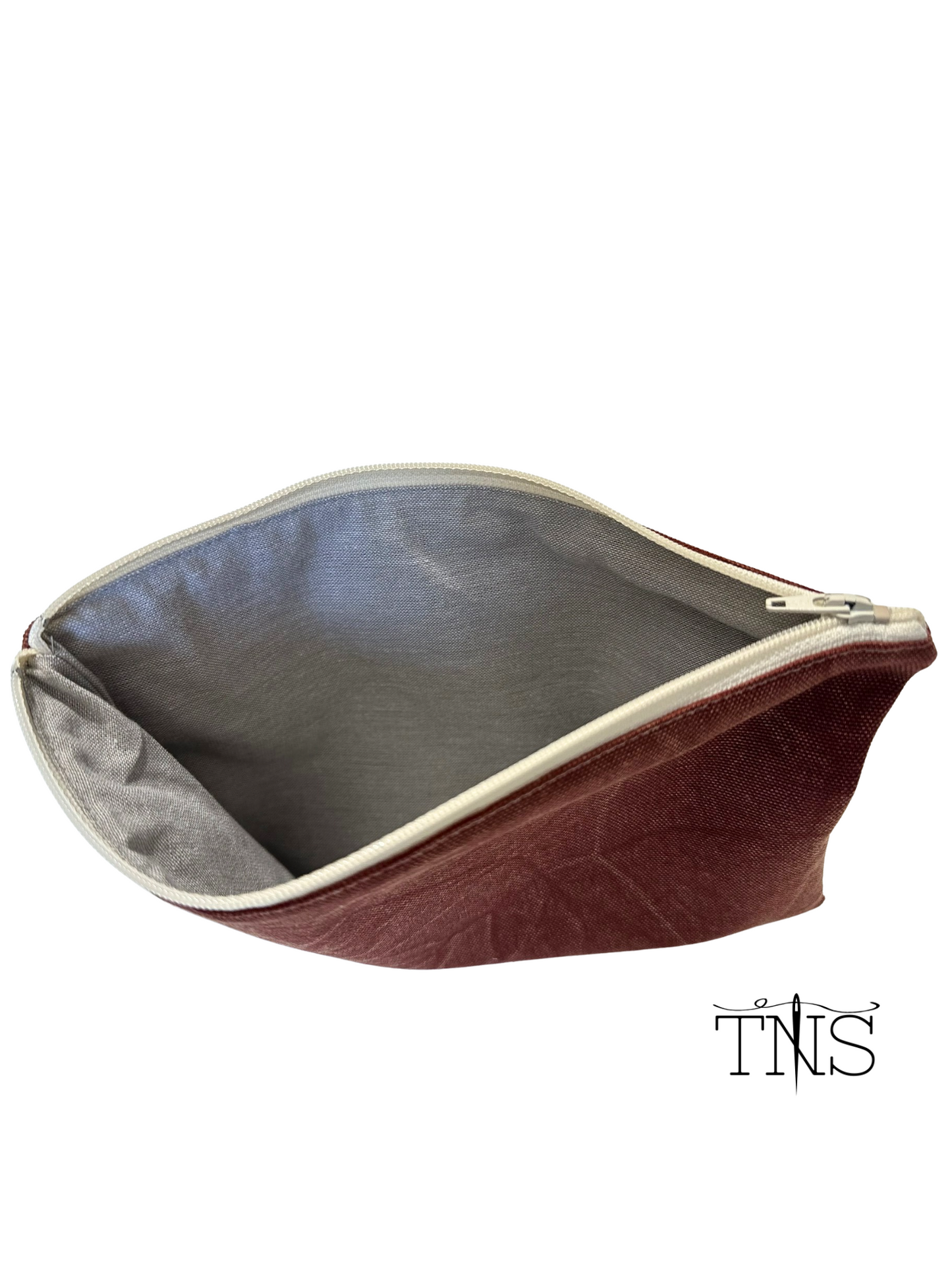 Slimline Zipper Pouch Bag - Rust Washed Canvas
