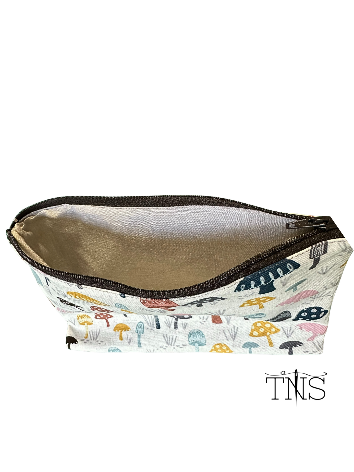 Slimline Zipper Pouch Bag - Mushroom Canvas