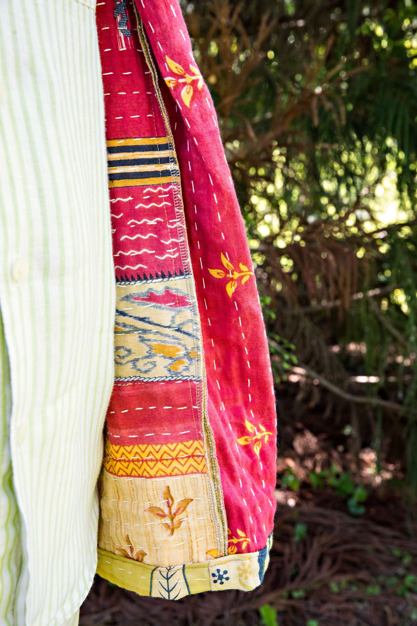 Gold Leaf Kantha Kimono