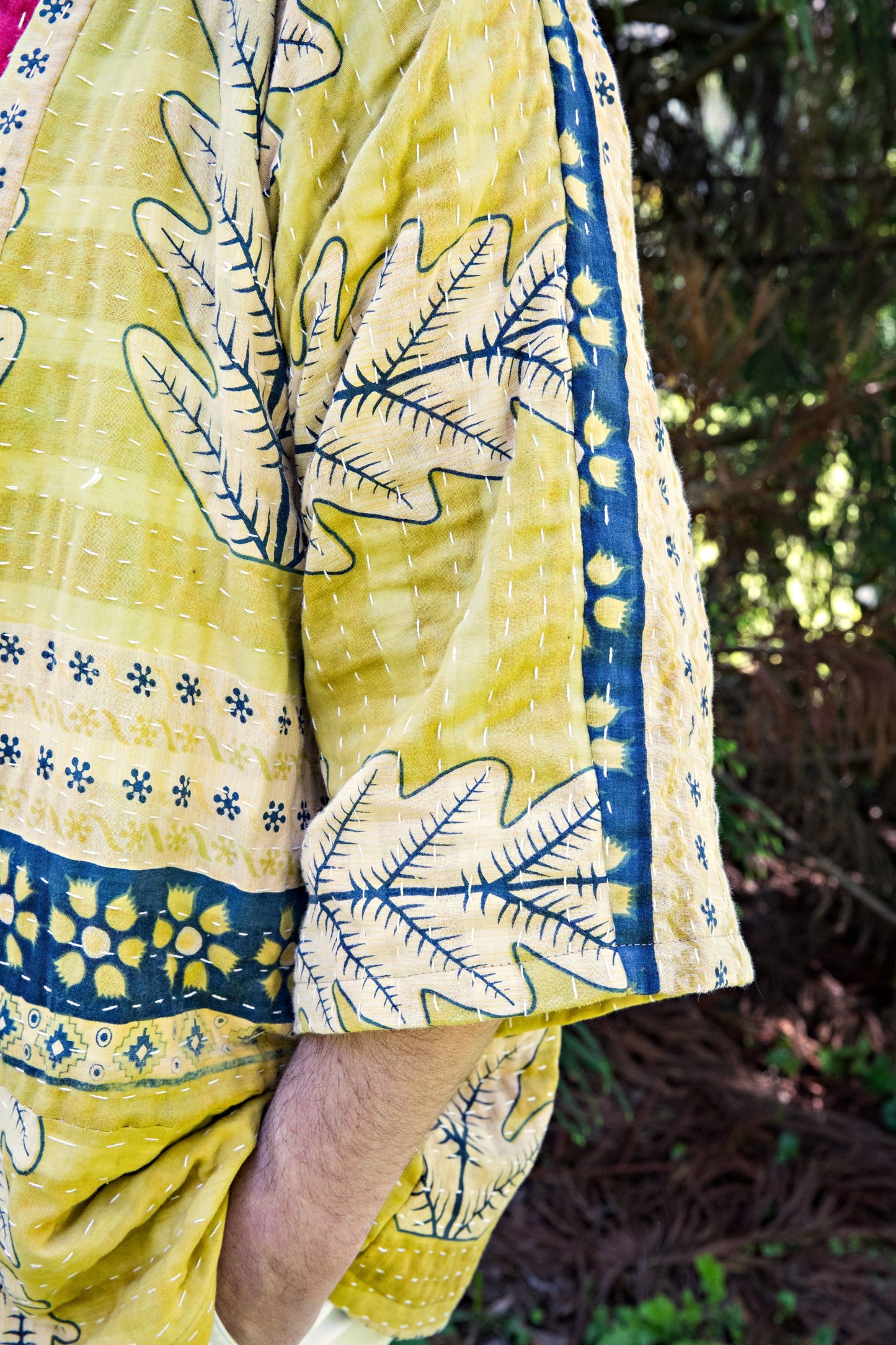 Gold Leaf Kantha Kimono