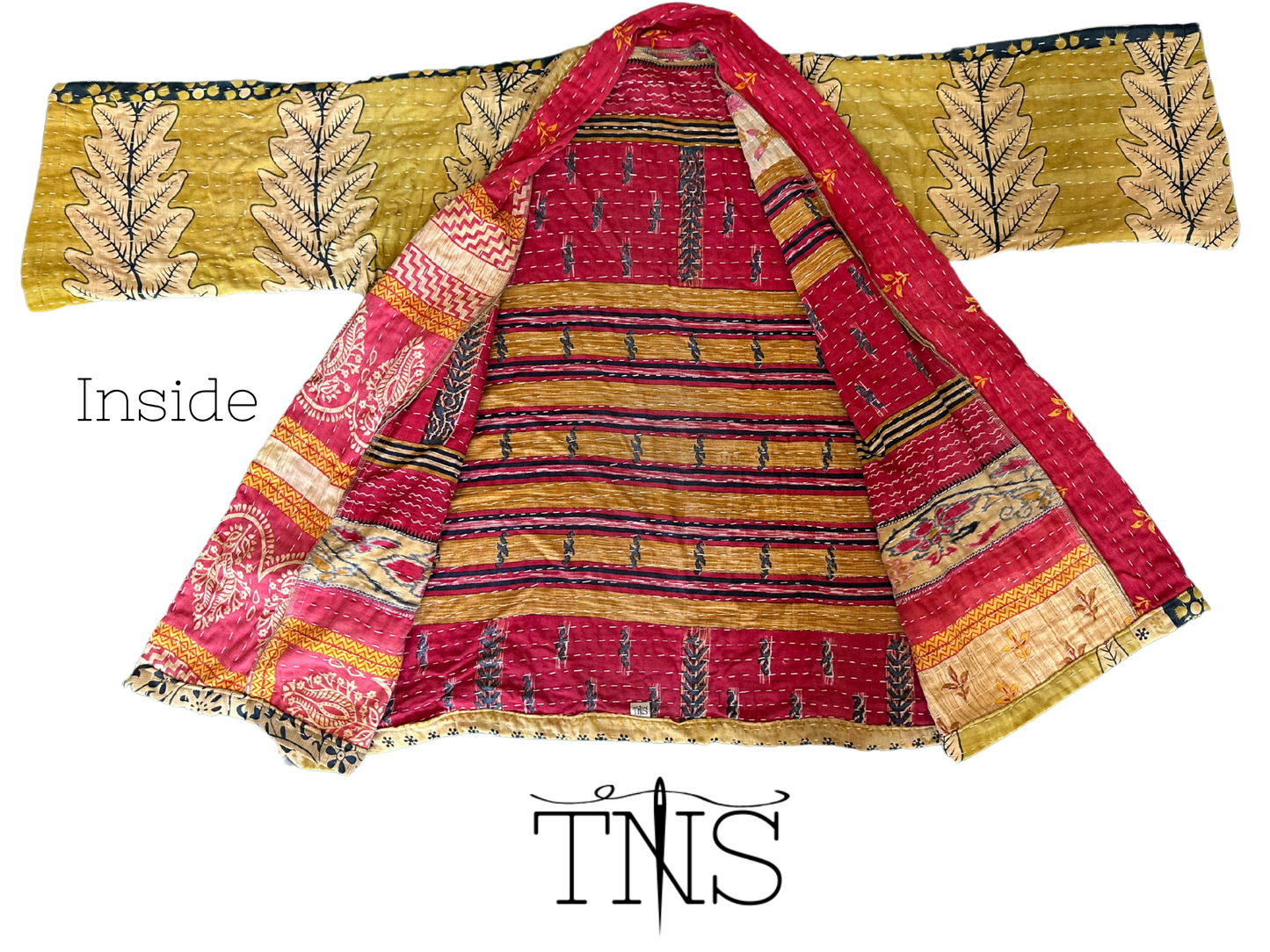 Gold Leaf Kantha Kimono