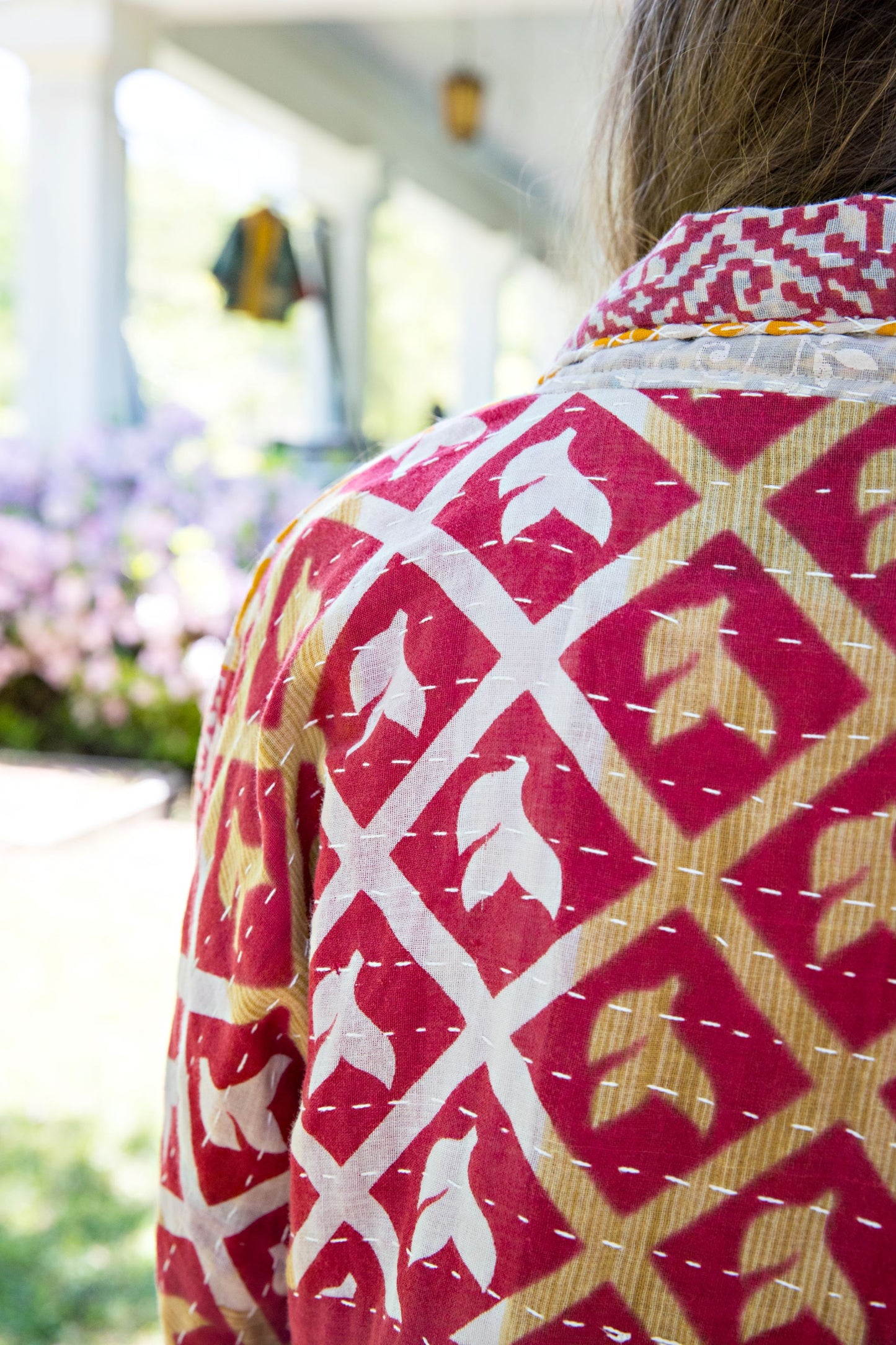 Red & Yellow Kantha Kimono