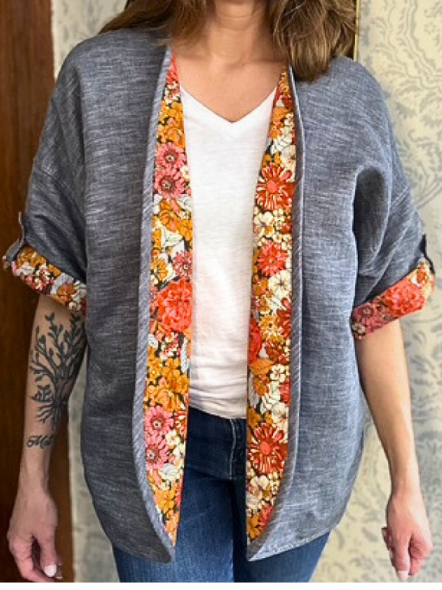 The Maison Kimono - Zinnia Garden
