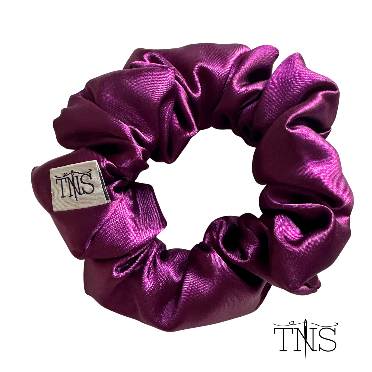 Amethyst Satin Medium Scrunchie - TNS Jewel Collection