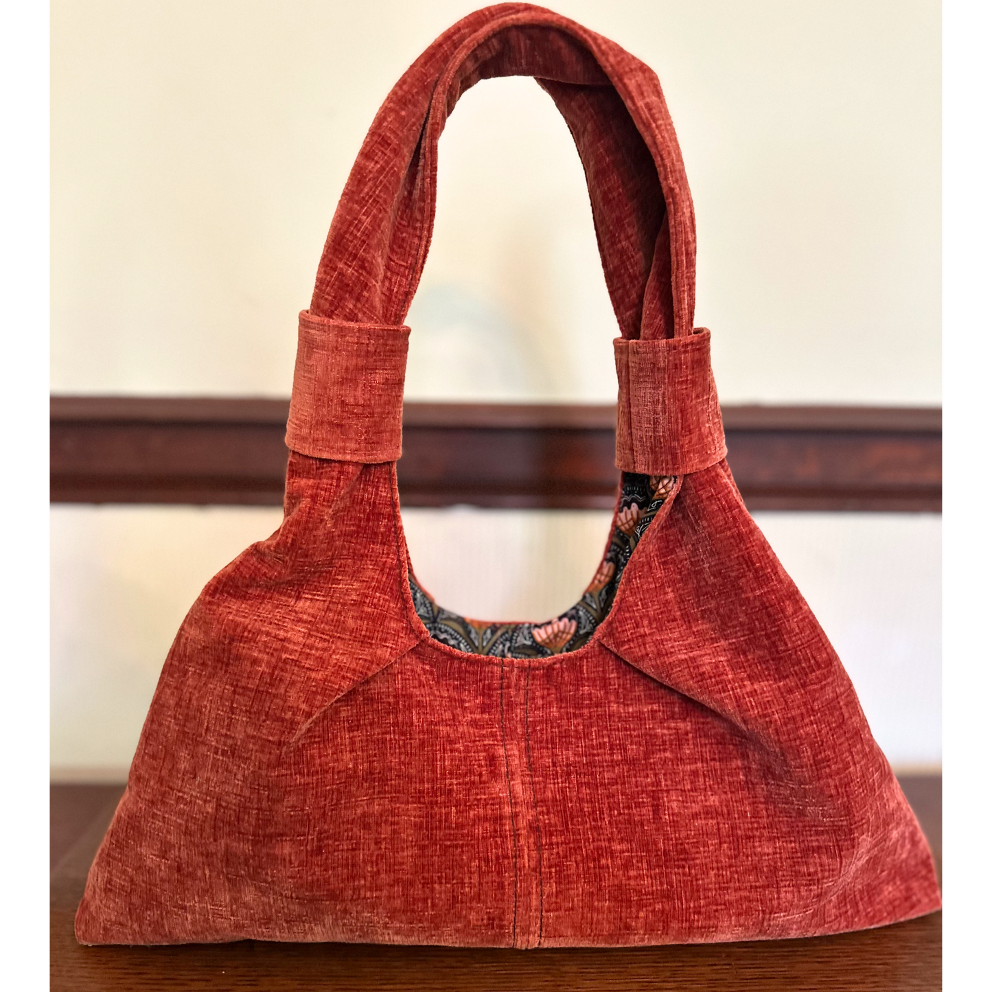 The Turkey Bag  - Warm Rust Velvet