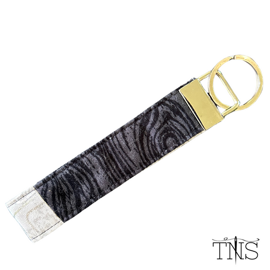 Zebra & Gray Keychain