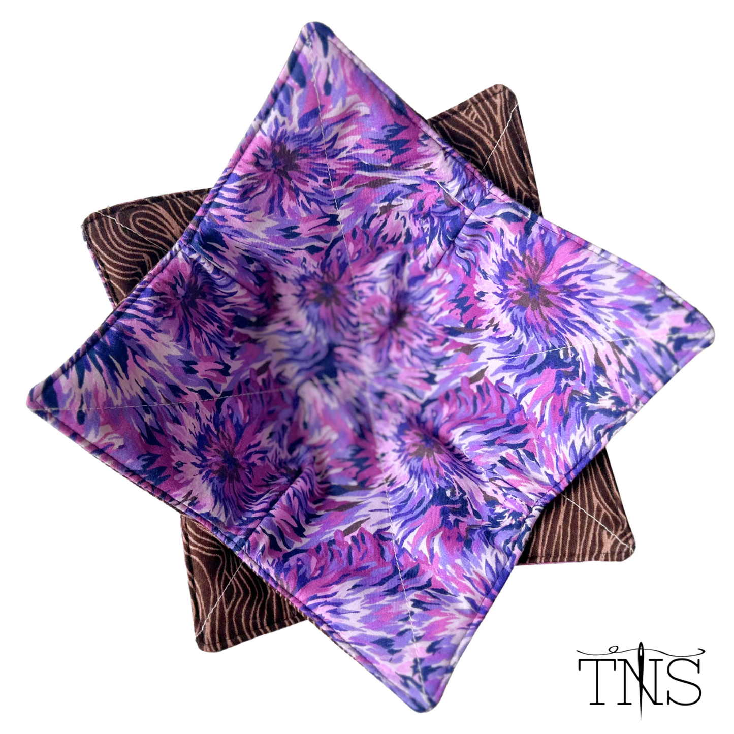 Purple & Brown Bowl Cozy